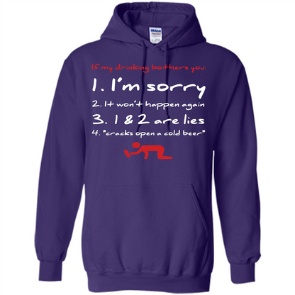 Beer T-shirt If My Drinking Bothers You T-shirt Purple