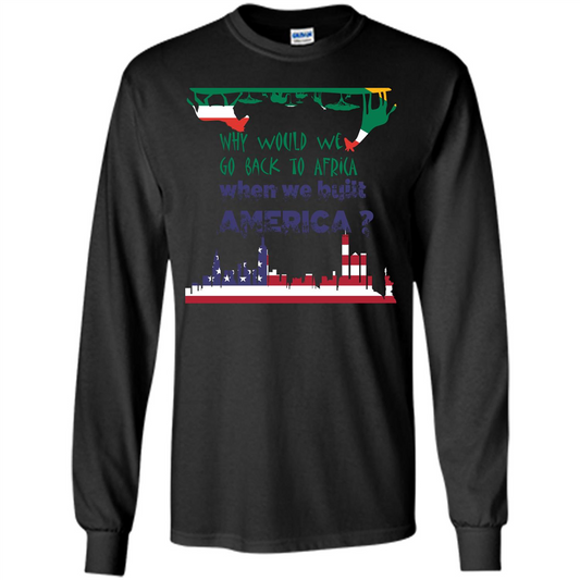 Africa - America T-shirt Build America Black