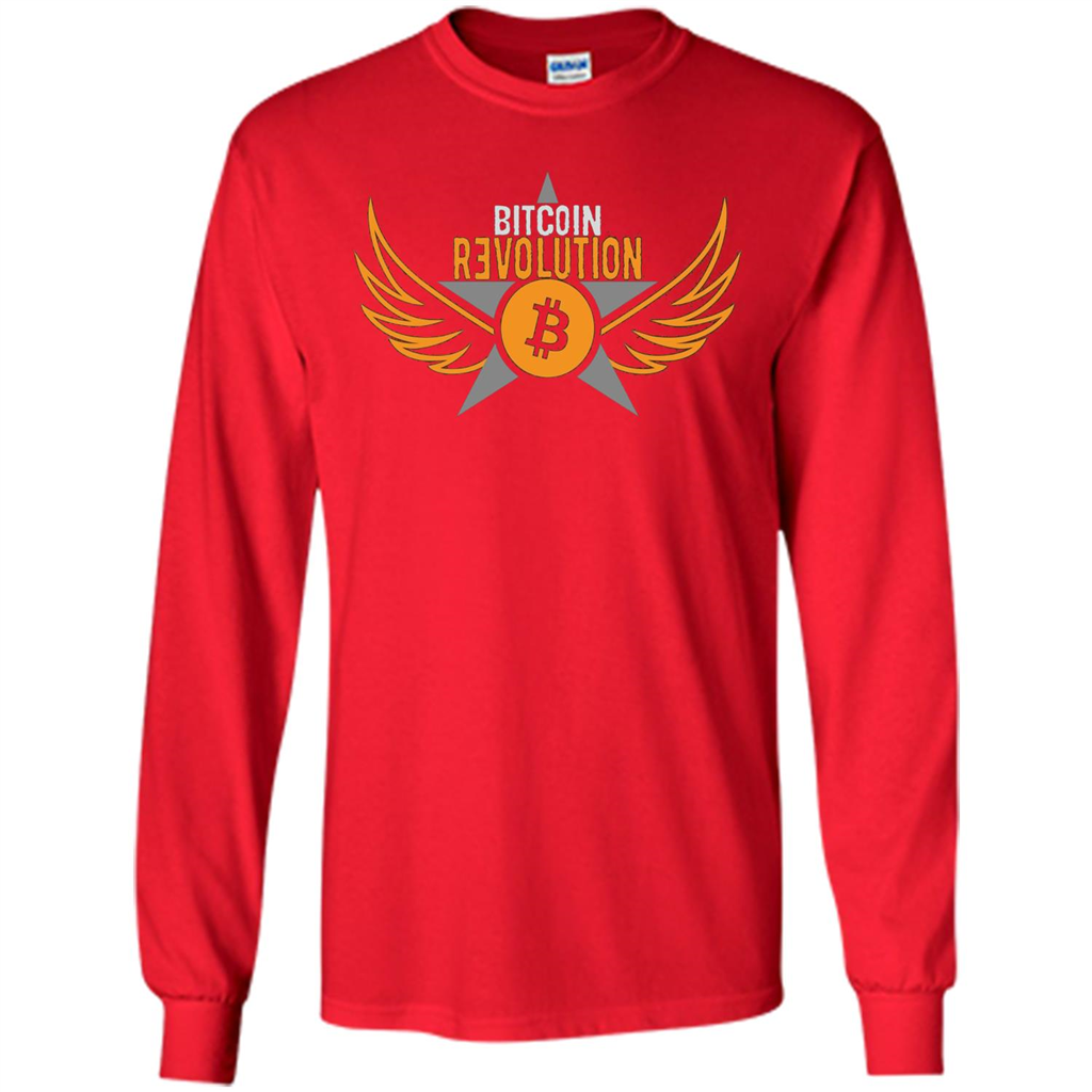 Bitcoin T-shirt Cool Cryptocurrency Revolution BTC Logo T-shirt Red