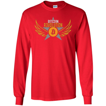 Bitcoin T-shirt Cool Cryptocurrency Revolution BTC Logo T-shirt Red