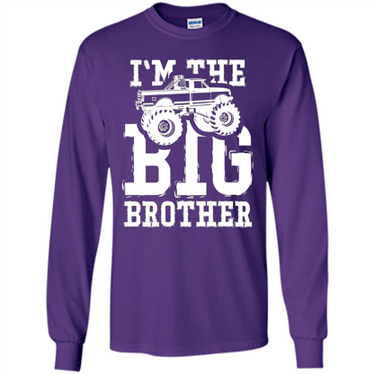 I'm The Big Brother Monster Truck T-shirt Purple