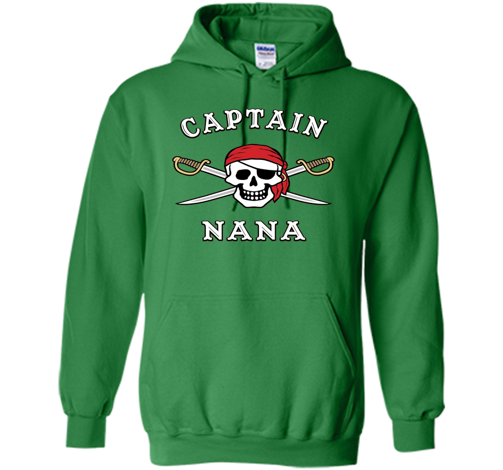 Captain Nana Funny Pirate T-shirt cool shirt Irish Green