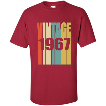 Retro Vintage 1967 T-shirt 50th Birthday T-shirt Cardinal