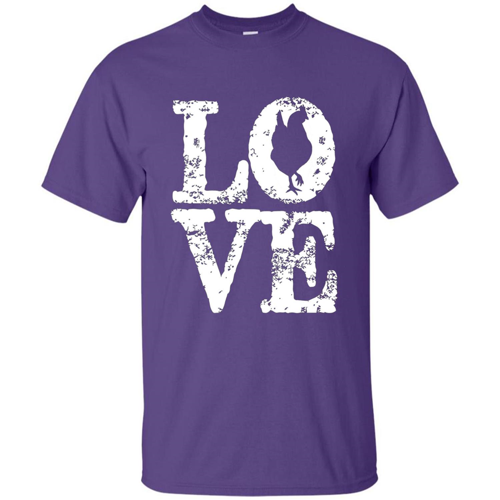 Chickens T-shirt I Love Chickens T-Shirt Purple