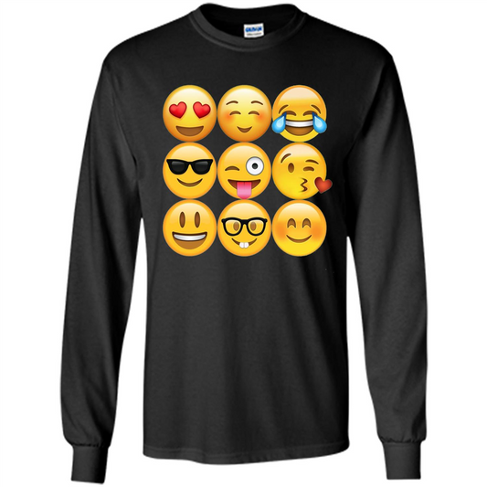Cute Emoji T-shirt Black