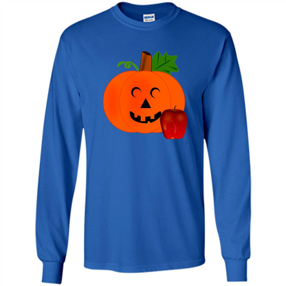 Cute Teacher Pumpkin Apple Halloween Costume T-shirt Royal