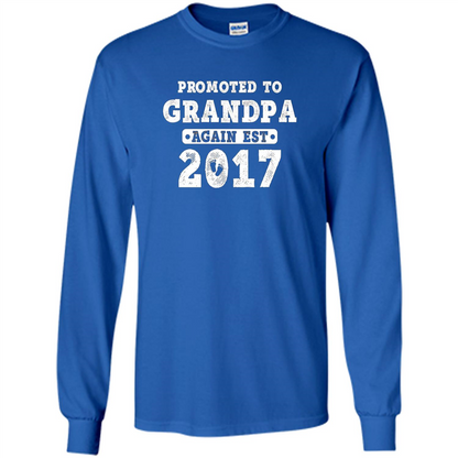 Men's Promoted to Grandpa Again Est. 2017 T-shirt