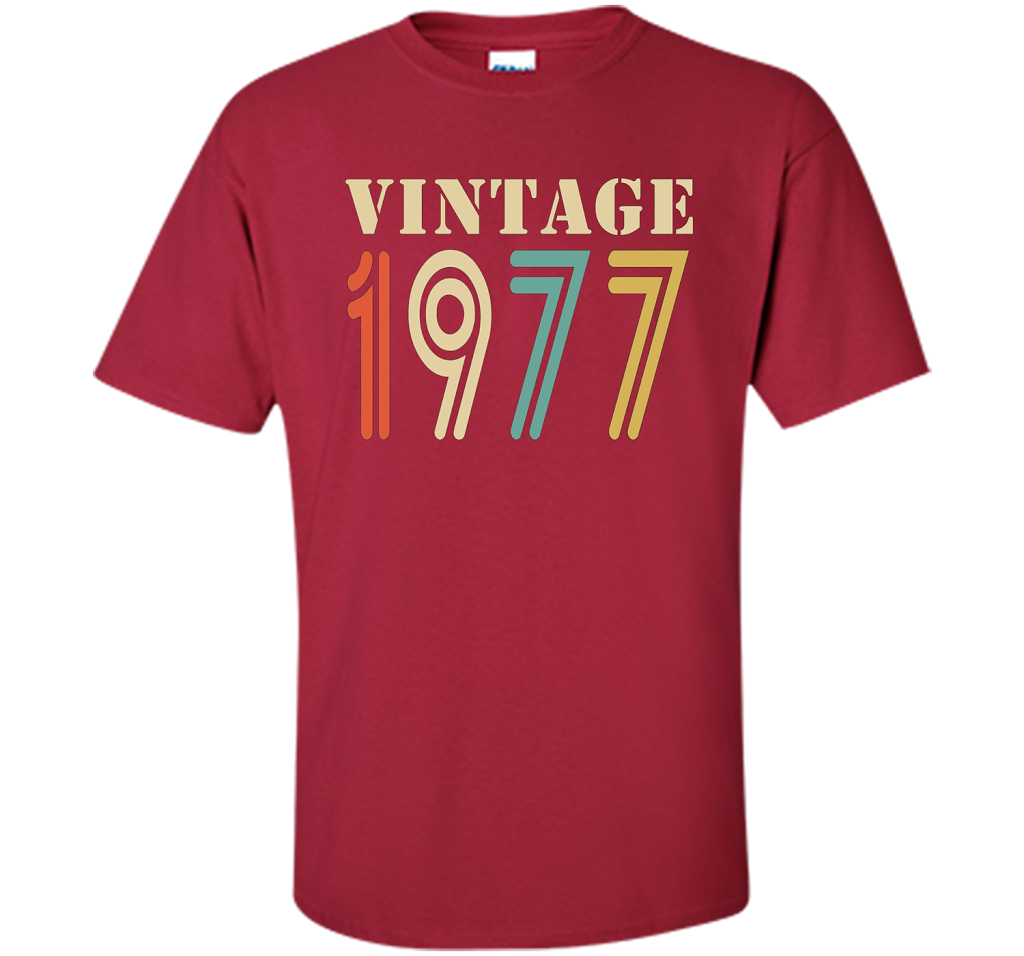 Vintage 1977 - 40th birthday gift shirt t-shirt Cardinal