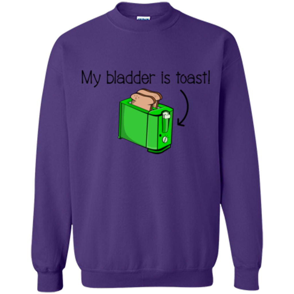 Funny Bladder Problems T-shirt Toast Purple