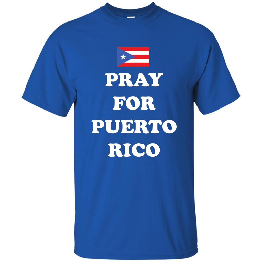 Pray For Puerto Rico Support T-Shirt Royal