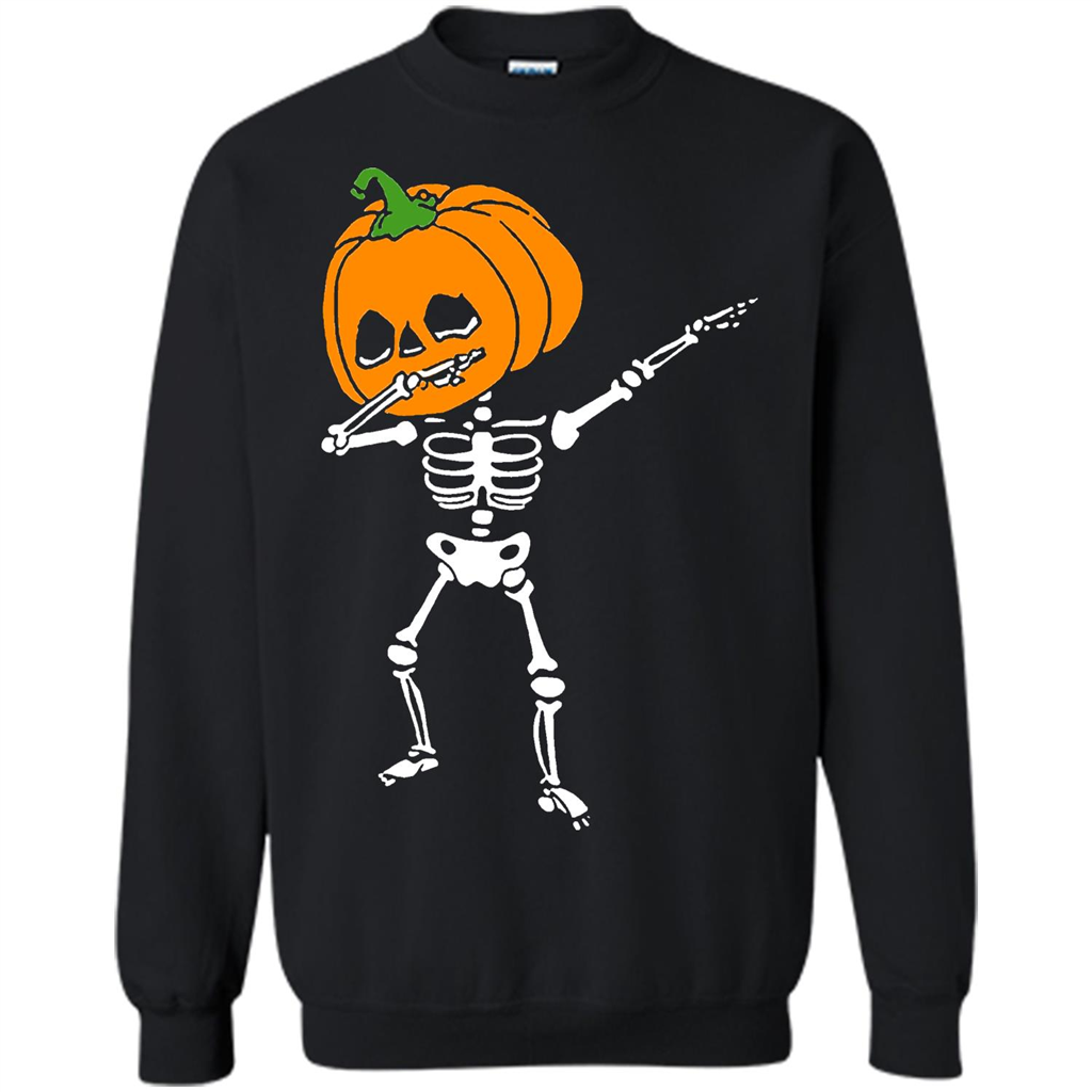 Halloween T-shirt Dabbing Skeleton T-shirt Black