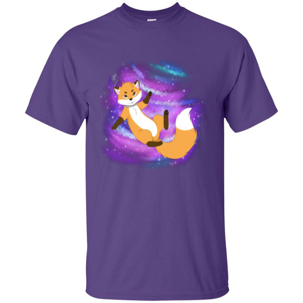 Space Fox T-shirt Purple