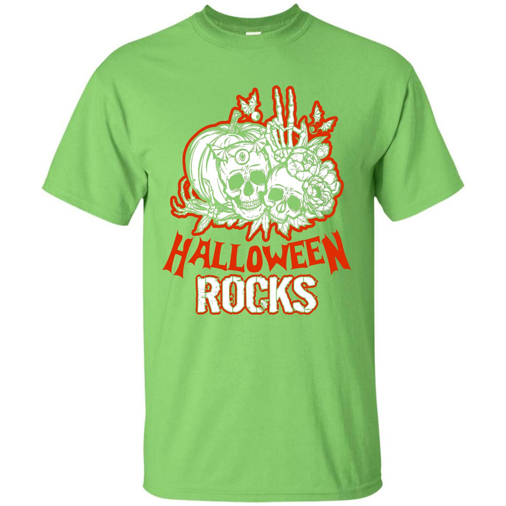 Halloween Rocks T-shirt Lime