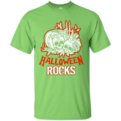 Halloween Rocks T-shirt Lime