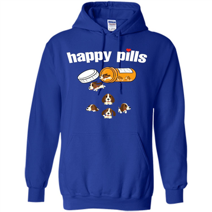 Dog Lover T-shirt Happy Pills T-shirt Royal