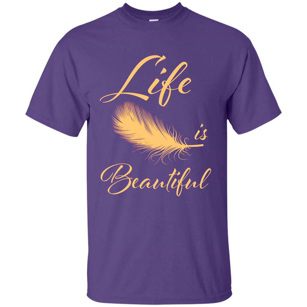 Beautiful Life Wing T-shirt Life Is Beautiful Purple