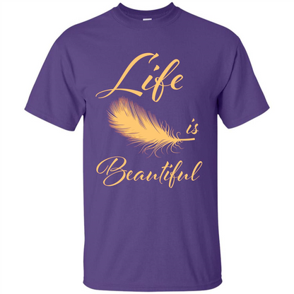 Beautiful Life Wing T-shirt Life Is Beautiful Purple