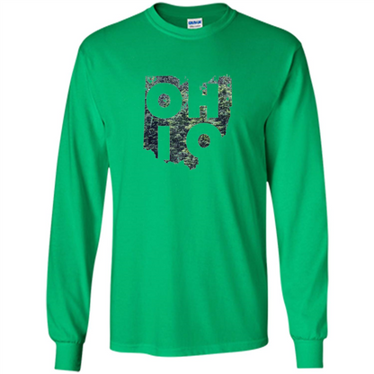 State Of Ohio T-Shirt Distressed with Trees Irish Green