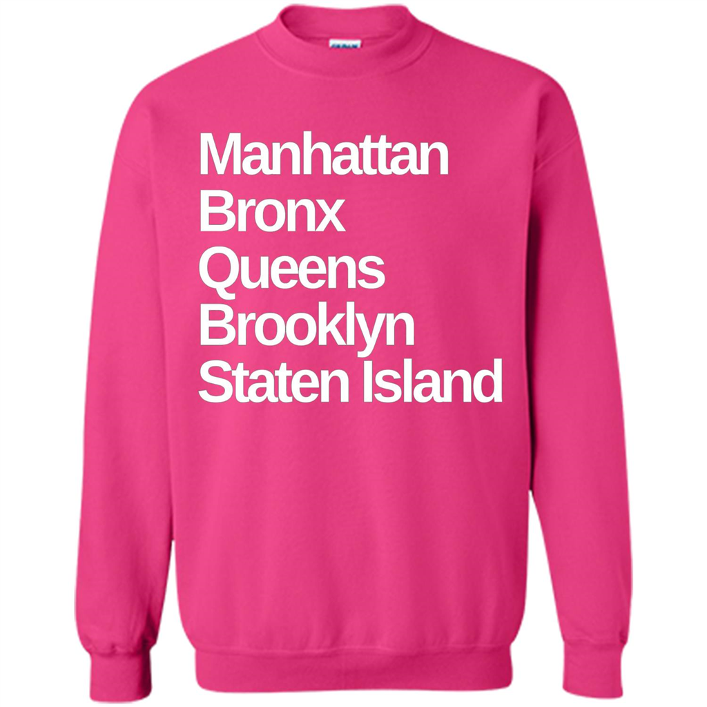 New York 5 Boroughs T-shirt Manhattan Bronx Queens Brooklyn Staten Island Heliconia
