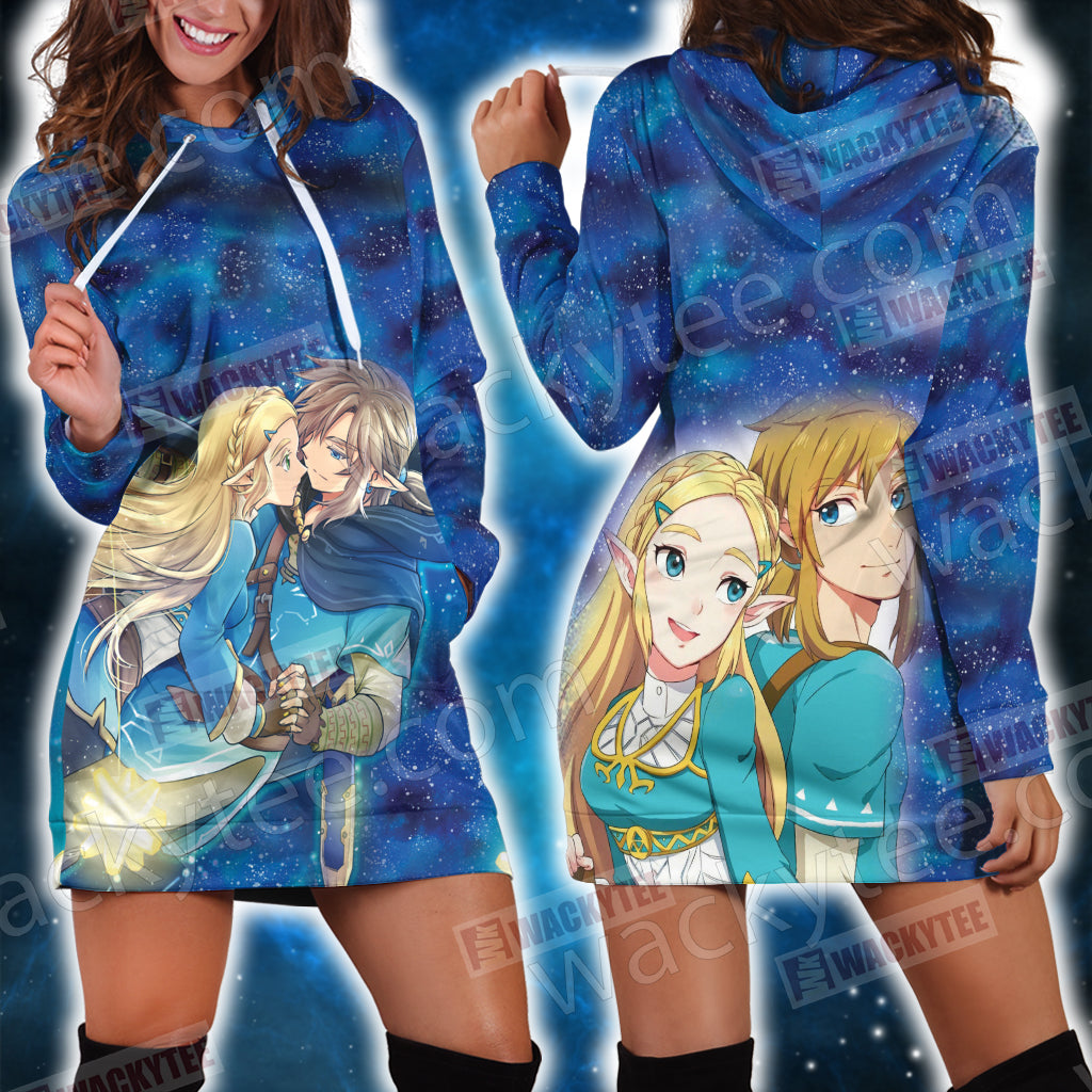 The Legend of Zelda And Princess Zelda 3D Hoodie Dress