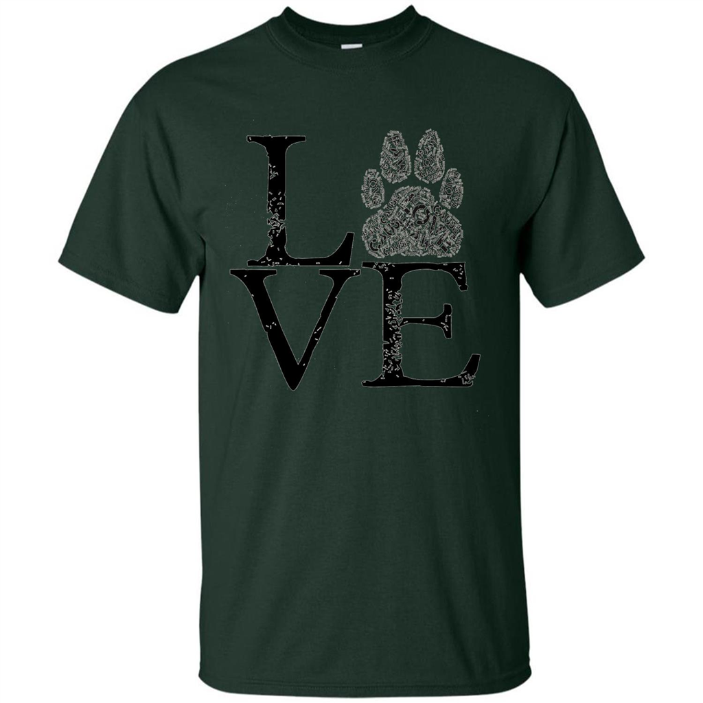 Paw T-shirt Animal Lover T-shirt Forest Green
