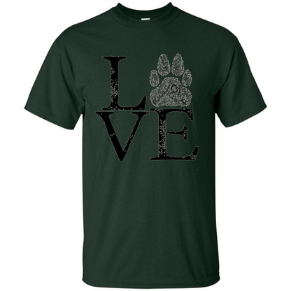 Paw T-shirt Animal Lover T-shirt Forest Green