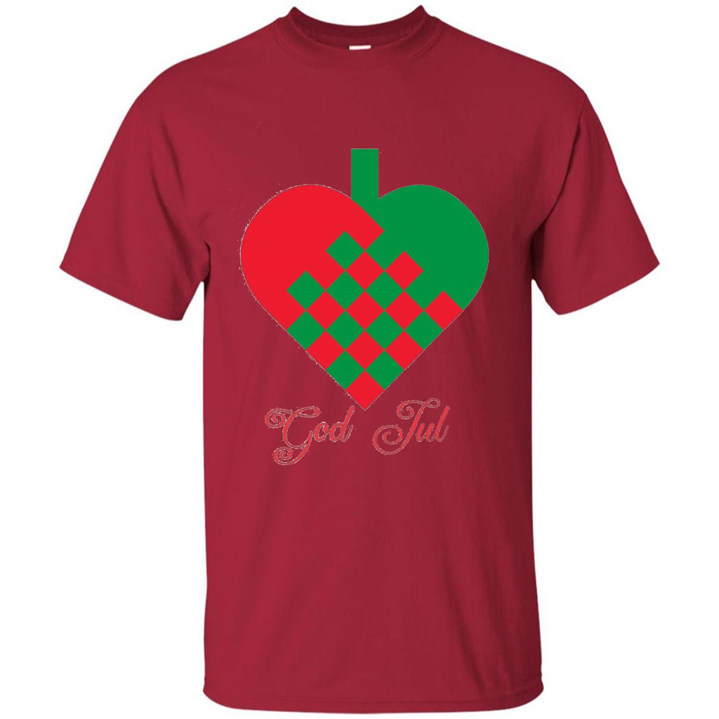 God Jul Merry Christmas T-shirt Cardinal