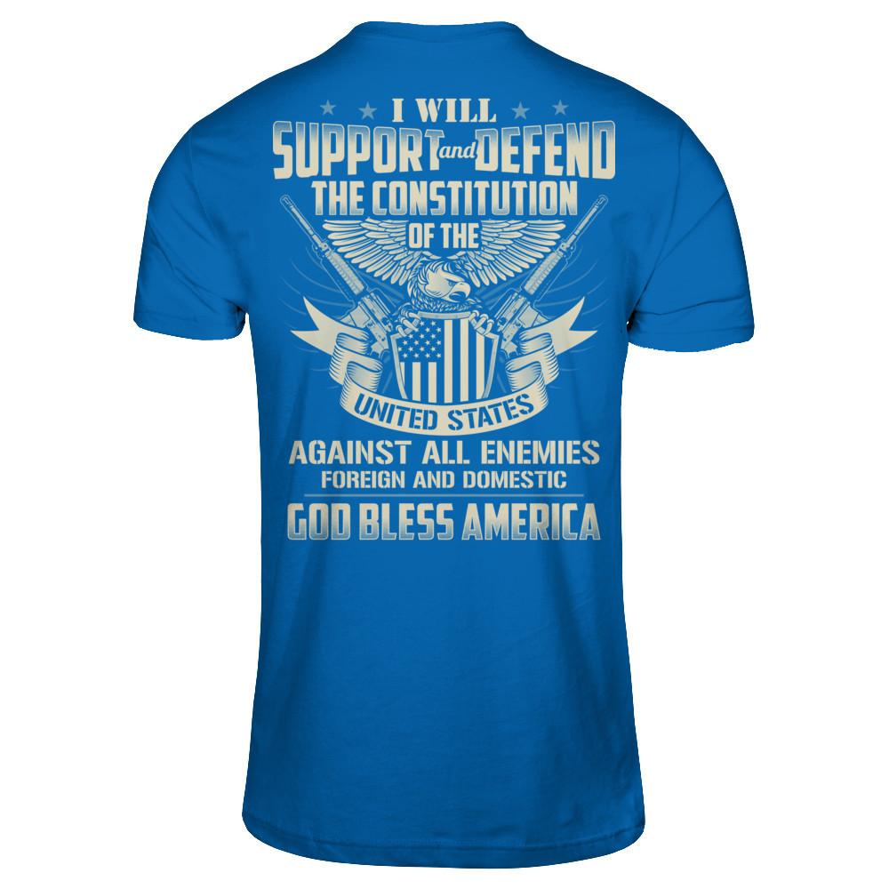 I Will Support And Defend The Constitution Of The United States T-shirt Gildan - Short Sleeve Tee Royal