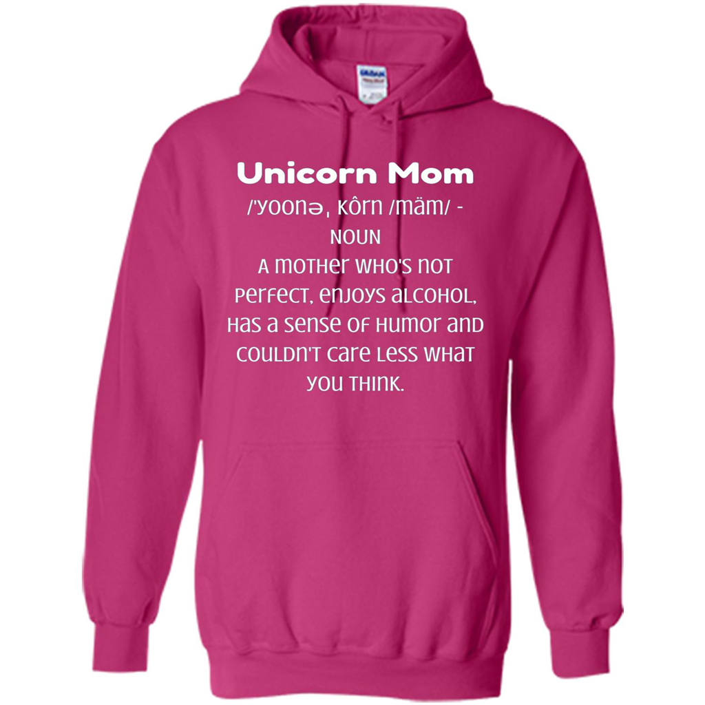 Fun Mom T-shirt - Unicorn Mom Definition Heliconia
