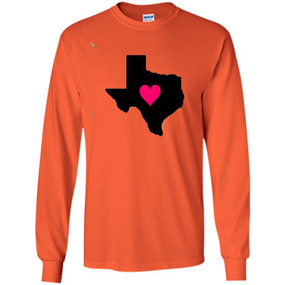 Texas - My Heart Is In Texas T-shirt Orange