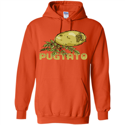Pug Love Pug And Potato T-shirt Orange