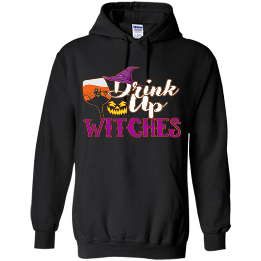 Drink Up Witches T Shirt Funny Halloween Costume Black