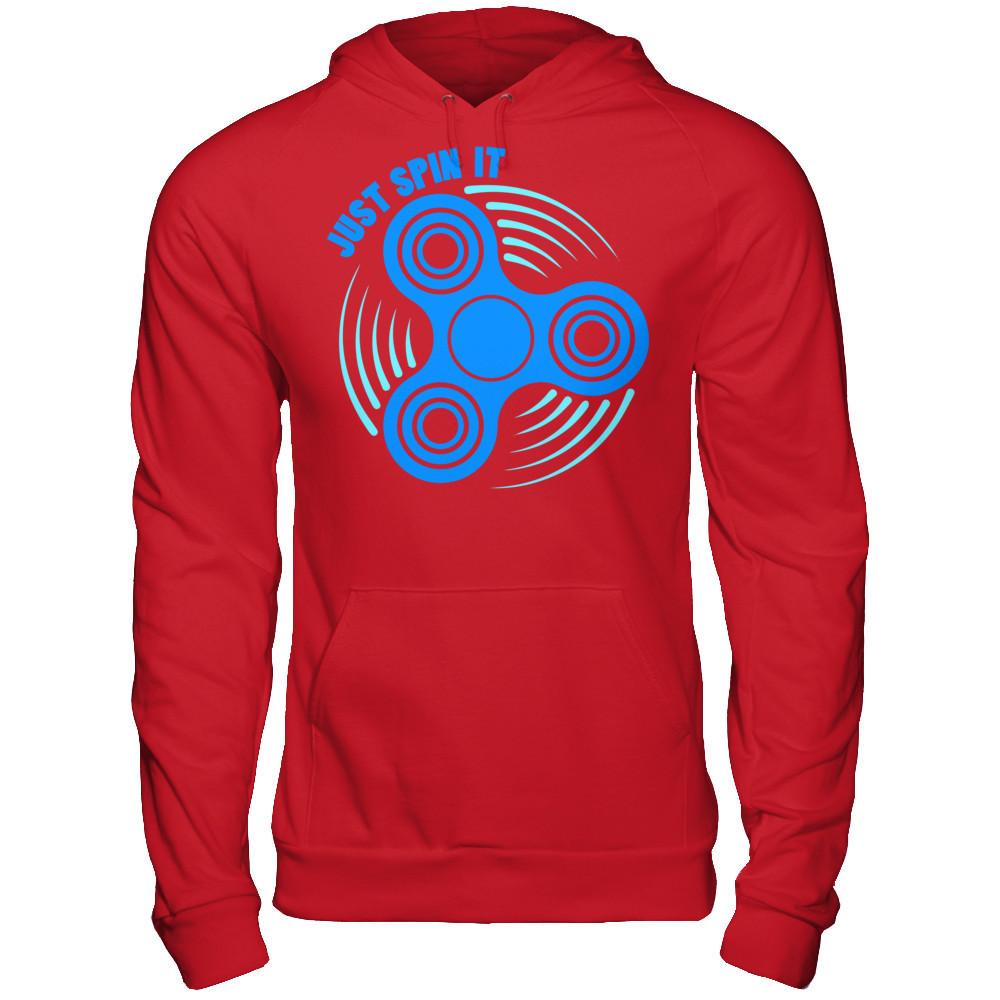Fidget Lover T-shirt Just Spin It Gildan - Pullover Hoodie Red