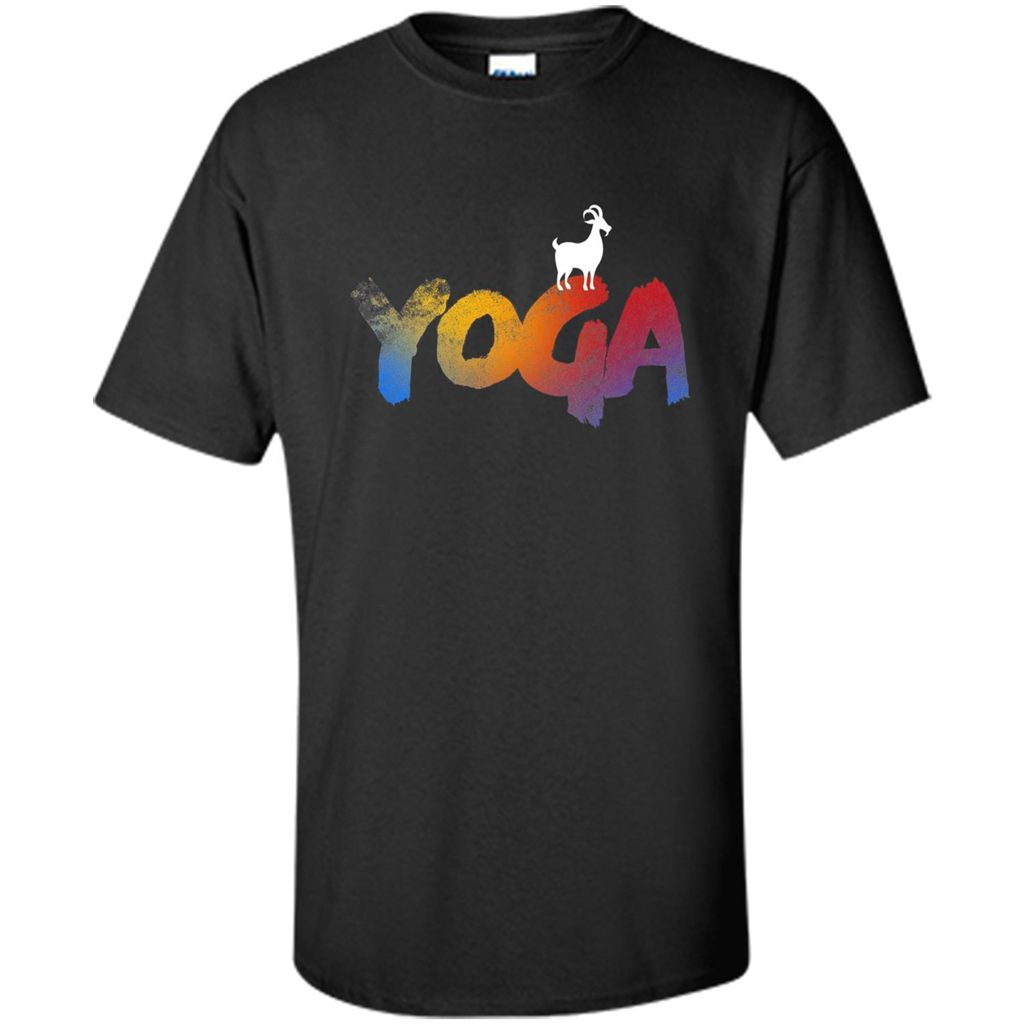 Love Goat Yoga T-shirt Yoga T-shirt Black