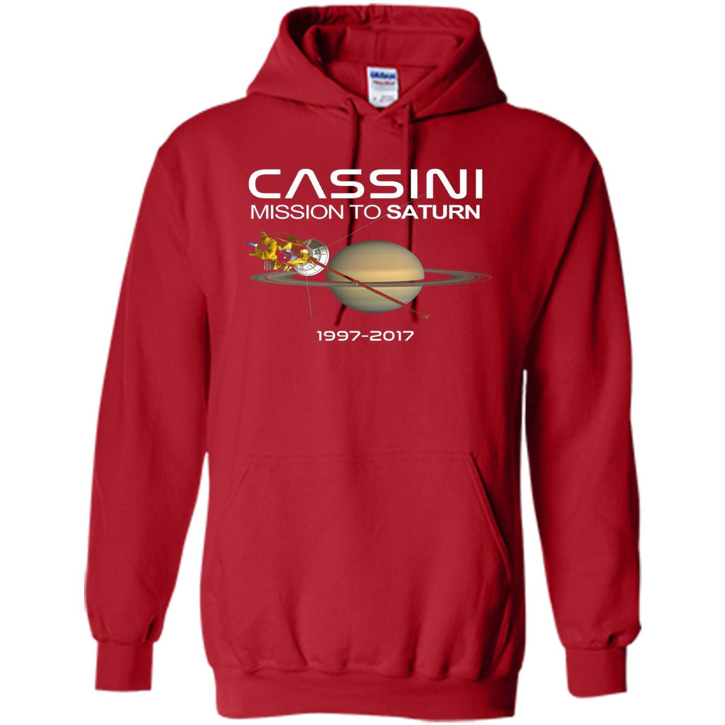 Cassini Mission to Saturn Space T-Shirt Red