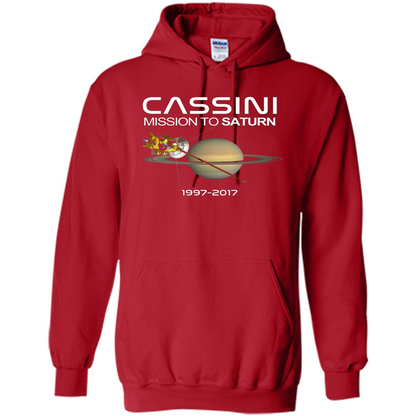 Cassini Mission to Saturn Space T-Shirt Red