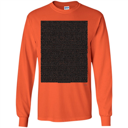 Bee Movie Script T-shirt Orange