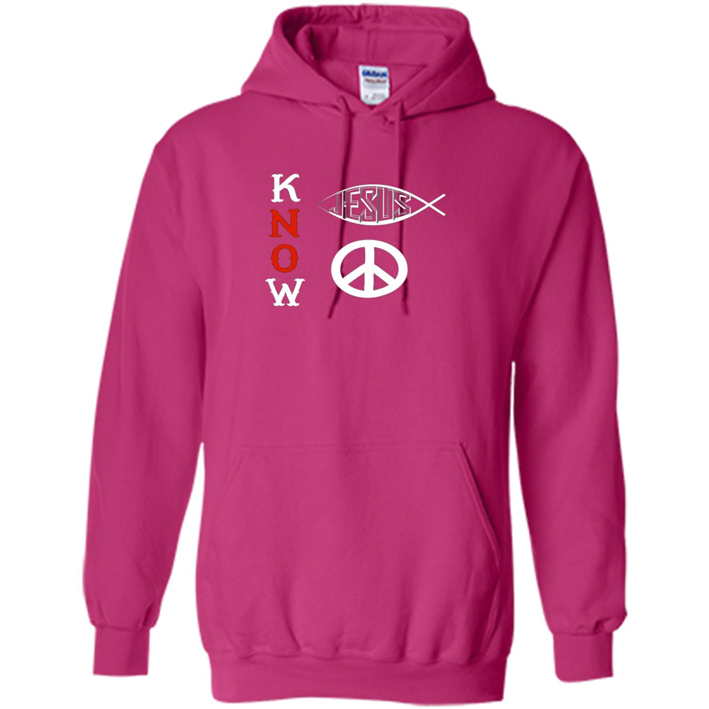 Christian T-shirt Know Jesus Know Peace Heliconia