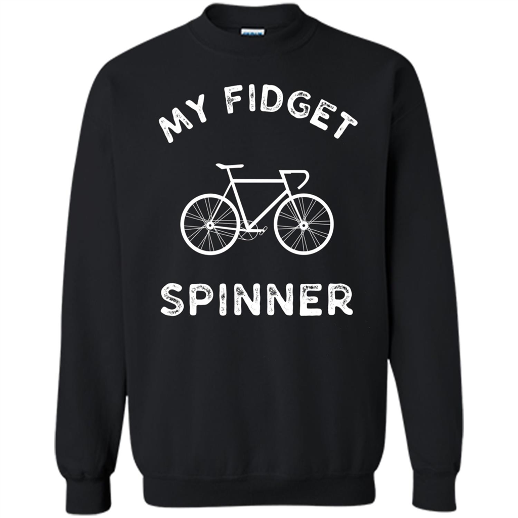 Funny Cool Cycling Mountain Biking T-shirt My Fidget Spinner Black
