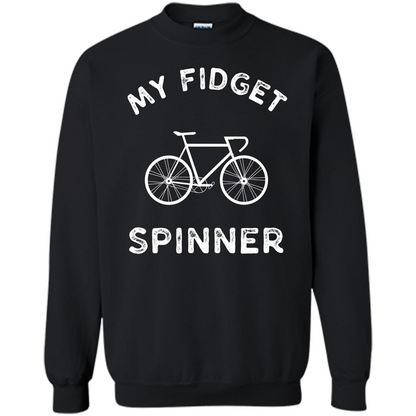 Funny Cool Cycling Mountain Biking T-shirt My Fidget Spinner Black