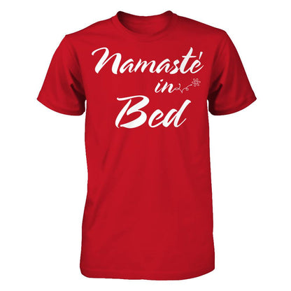 Namaste In Bed - Funny Hipster Yoga Gildan - Short Sleeve Tee Red