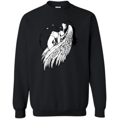 Angel T-shirt Angel Wings Black