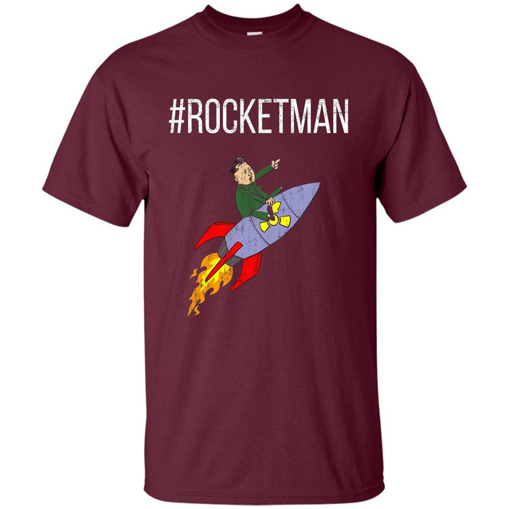 Rocket Man Funny T-shirt Maroon