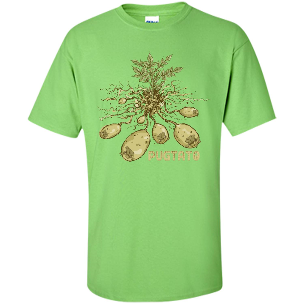 Pug Lover T-shirt Pug Potato Pugtato Lime