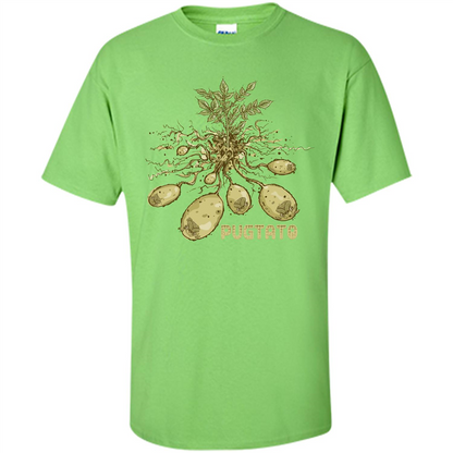Pug Lover T-shirt Pug Potato Pugtato Lime