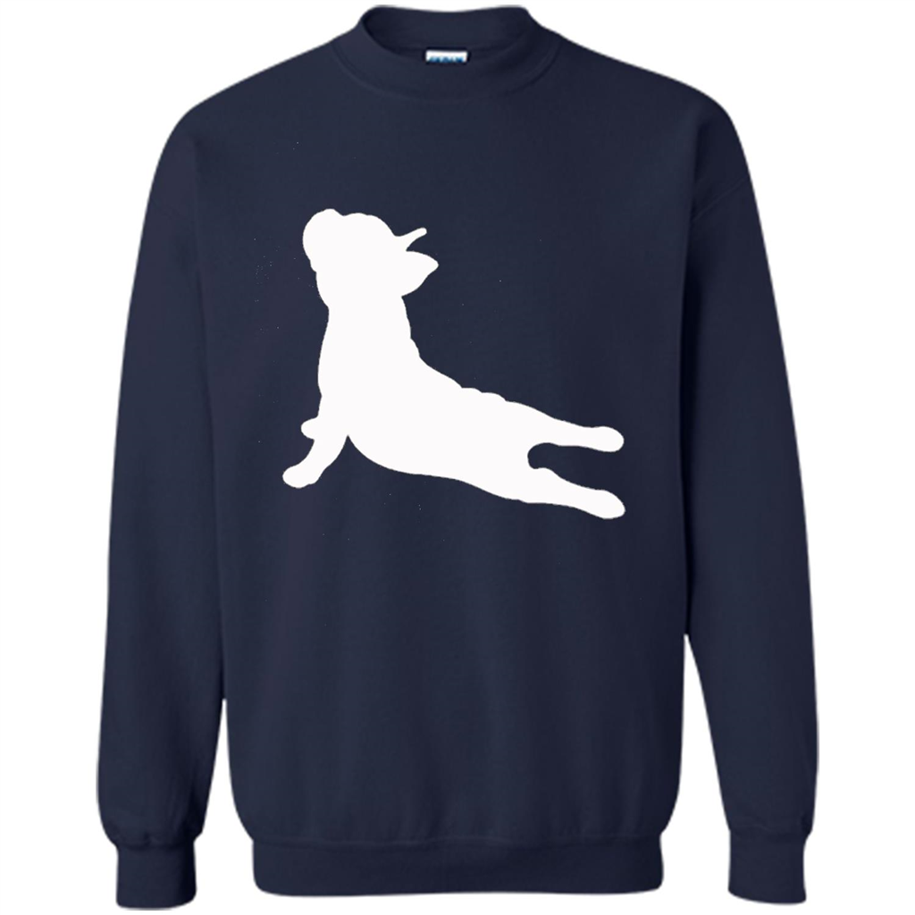 French Bulldog Yoga T-shirt Navy