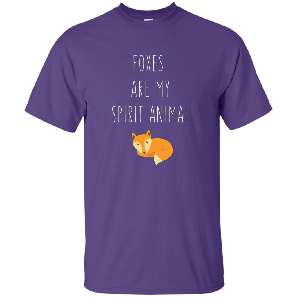 Foxes Are My Spirit Animal Fox T-Shirt Purple