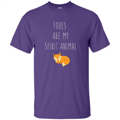 Foxes Are My Spirit Animal Fox T-Shirt Purple