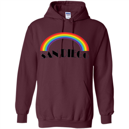 LGBTQ. San Diego LGBT Pride Rainbow T-shirt Maroon