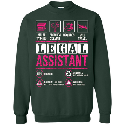 Legal Assistant T-shirt Funny Legal Assistant T-shirt Forest Green